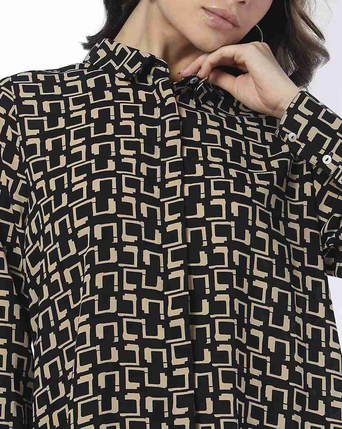 FIG | Women Geometric Print Relaxed Fit Shirt|4