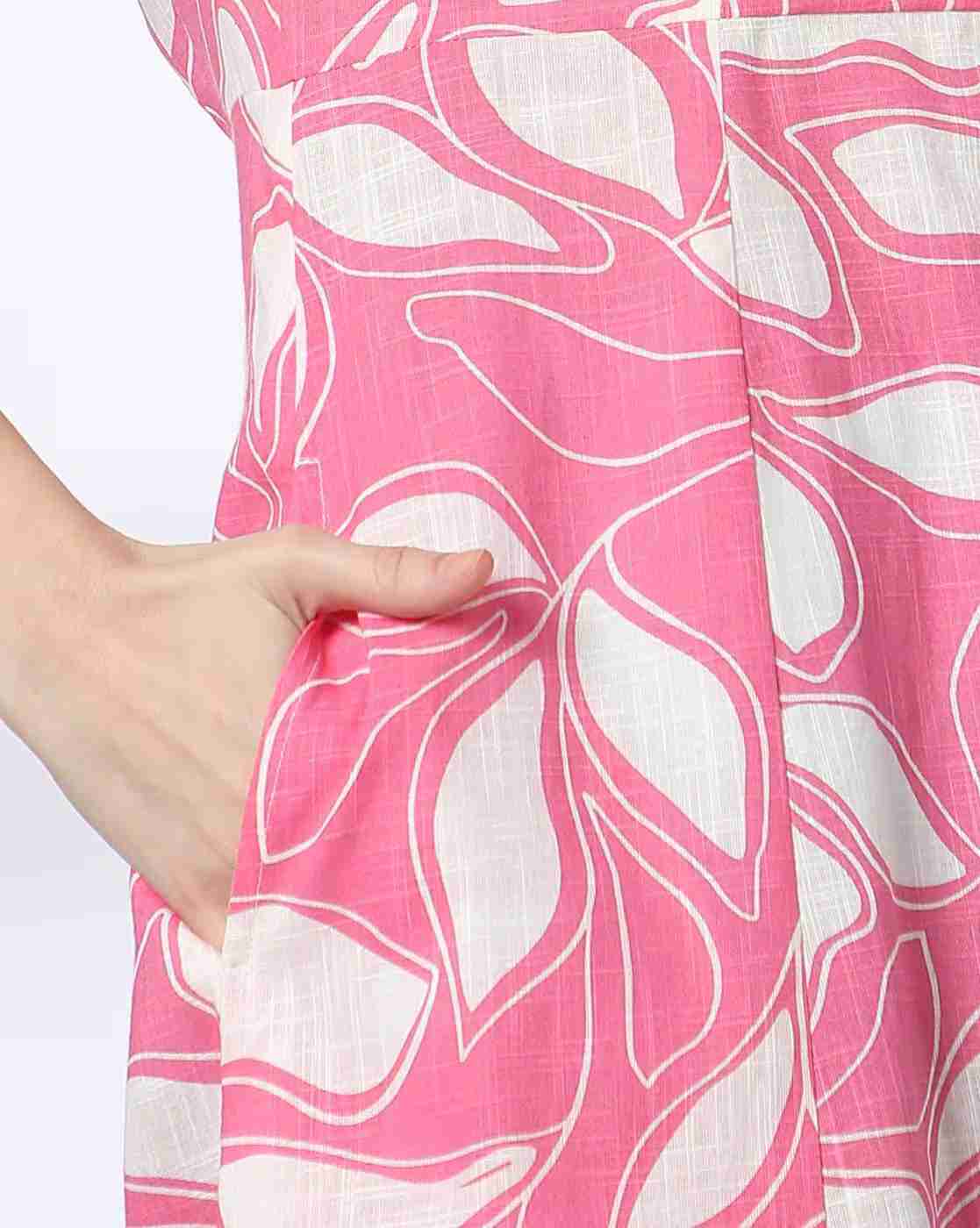 FIG | Women Leaf Print Shirt Dress|4