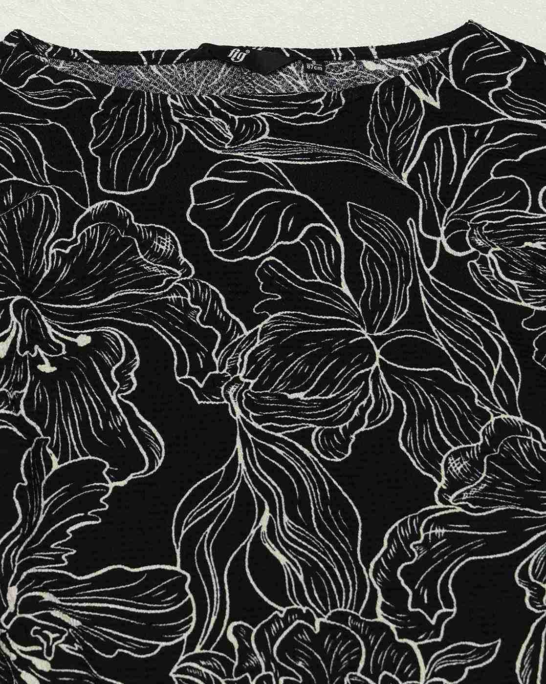 FIG | Women Floral Print Boat-Neck A-Line Dress|4