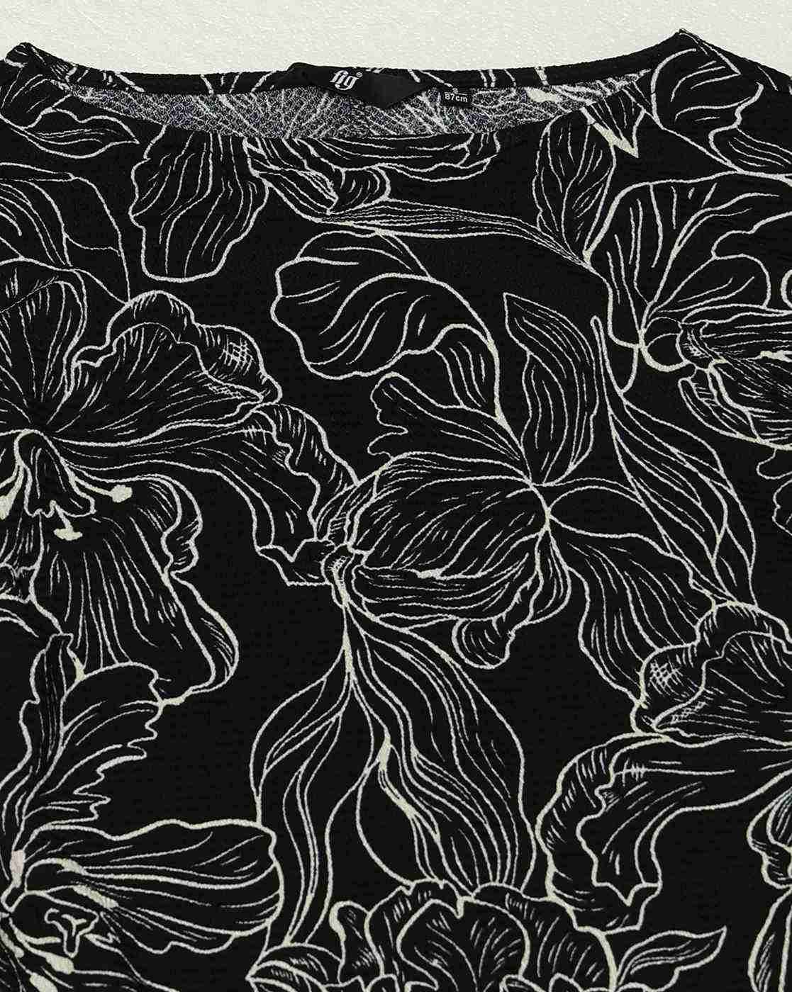 FIG | Women Floral Print Boat-Neck A-Line Dress|4