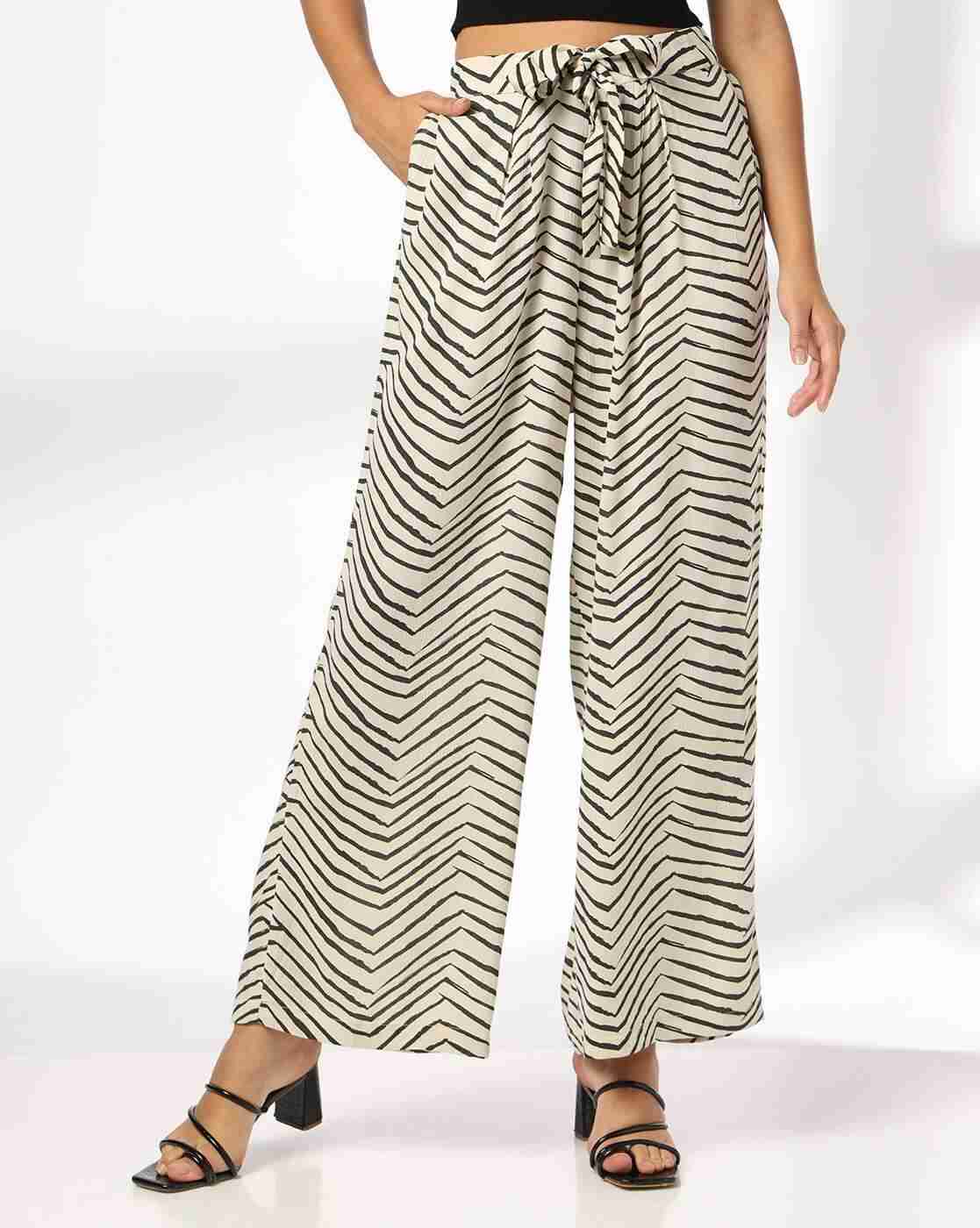 FIG | Women Chevron Print Flat-Front Trousers|0