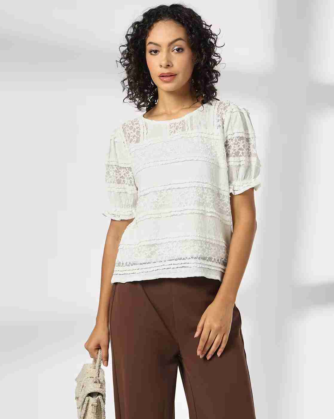 FIG | Women Lace Slim Fit Top|0