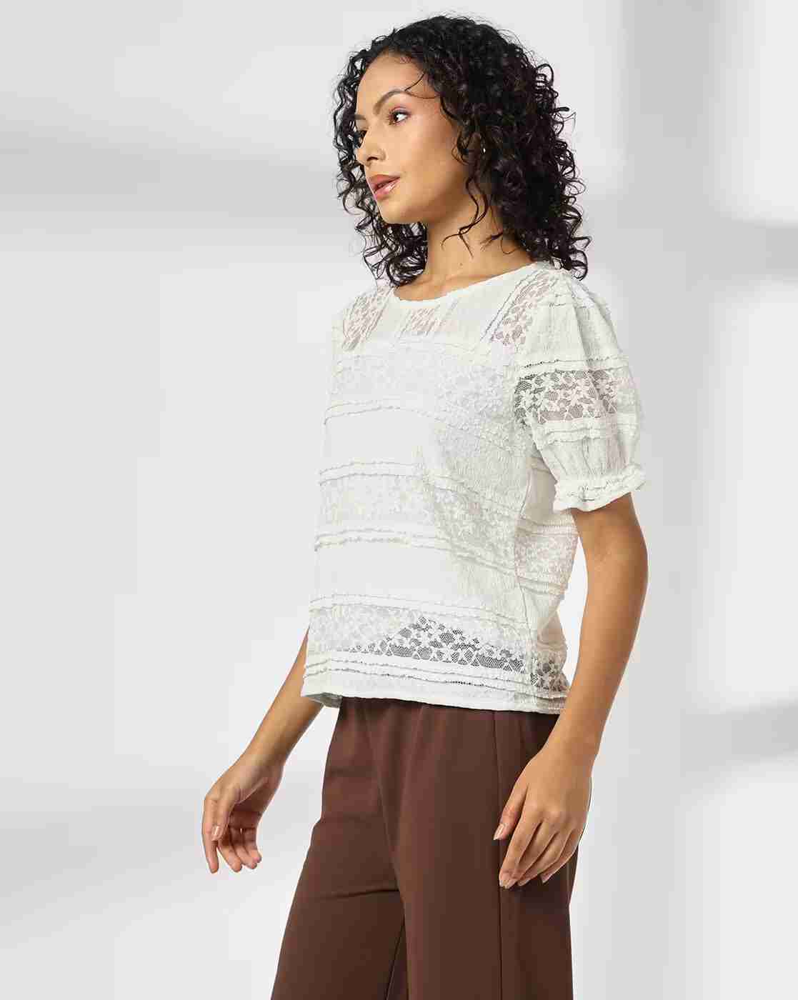 FIG | Women Lace Slim Fit Top|1
