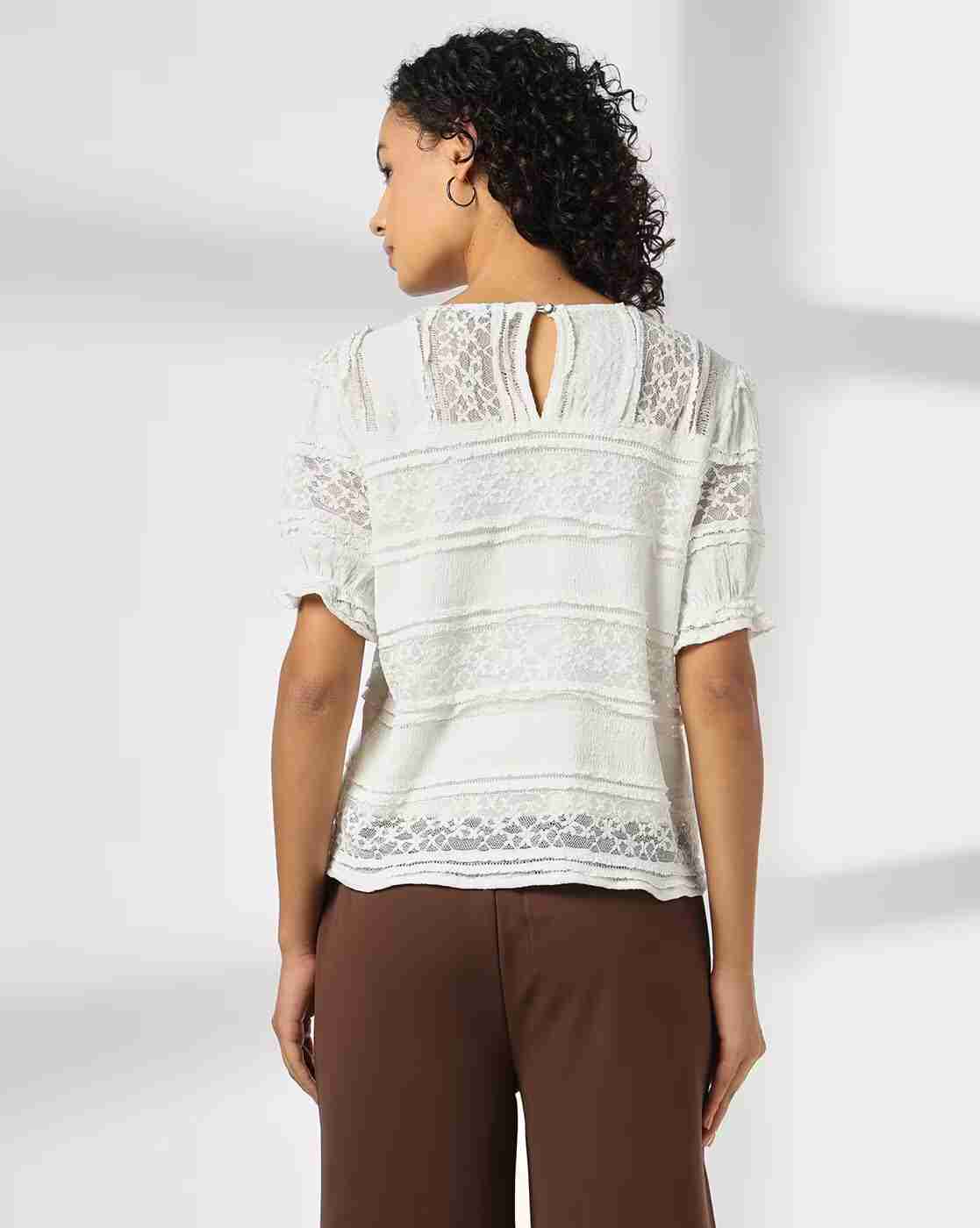 FIG | Women Lace Slim Fit Top|2