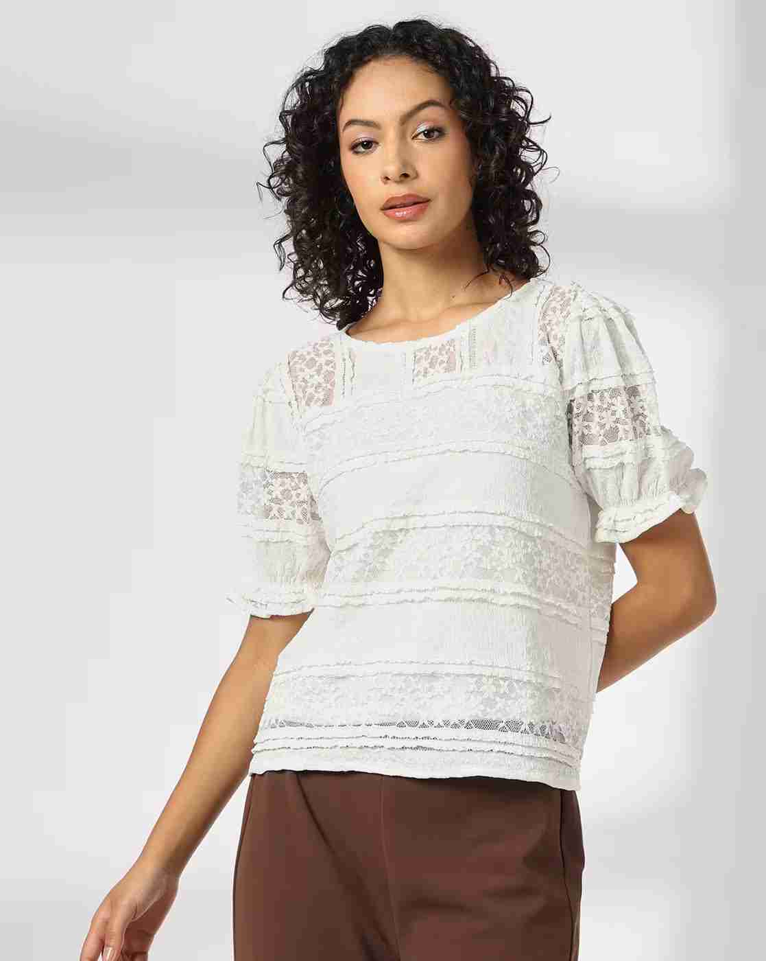 FIG | Women Lace Slim Fit Top|3