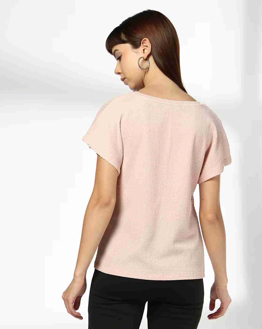FIG | Women Crinkled Relaxed Fit Knit Top|2