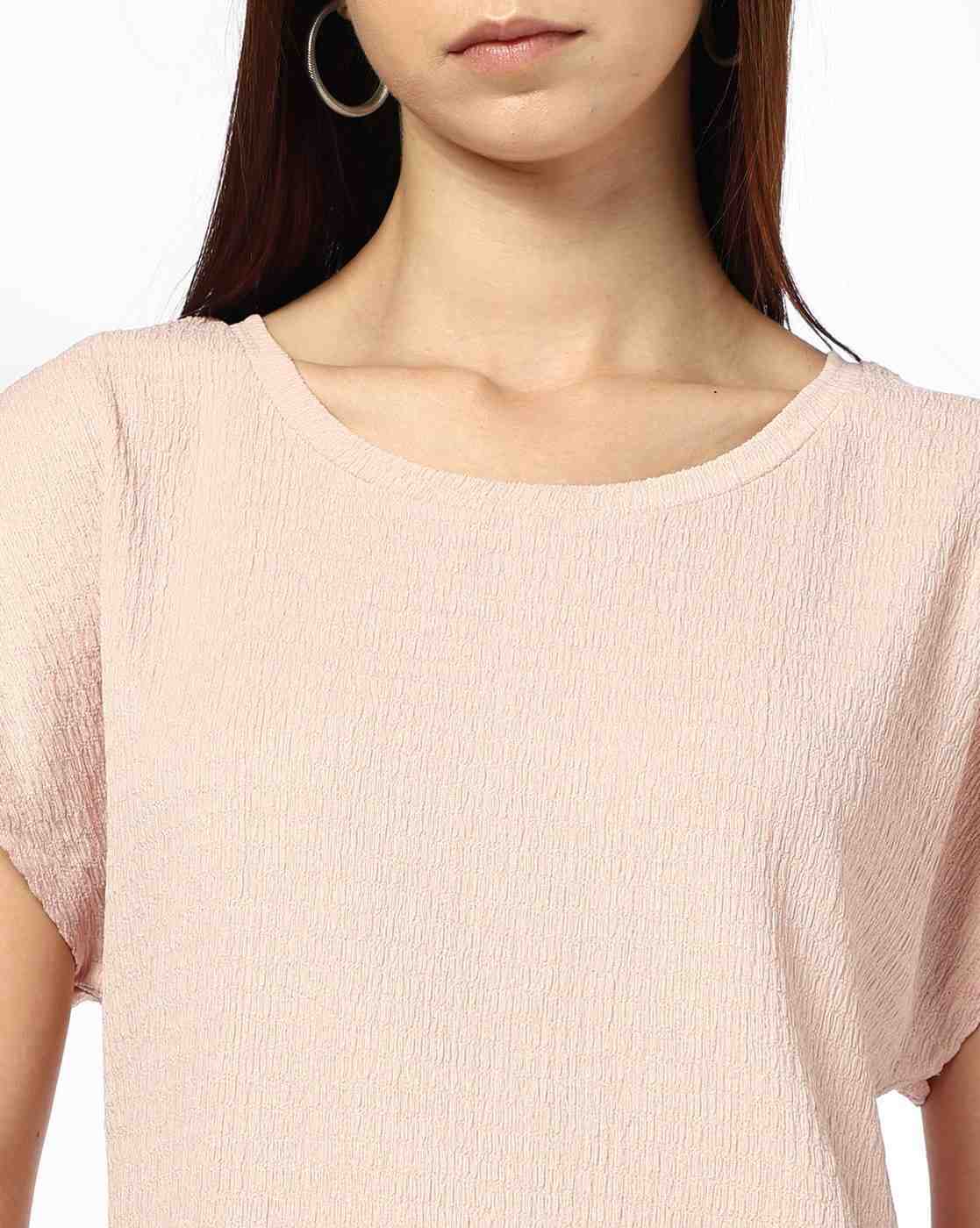 FIG | Women Crinkled Relaxed Fit Knit Top|3