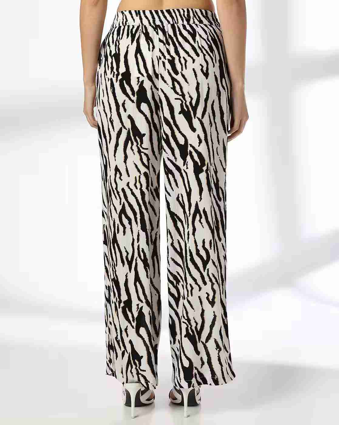 FIG | Women Animal Print Wide Leg Trousers|2