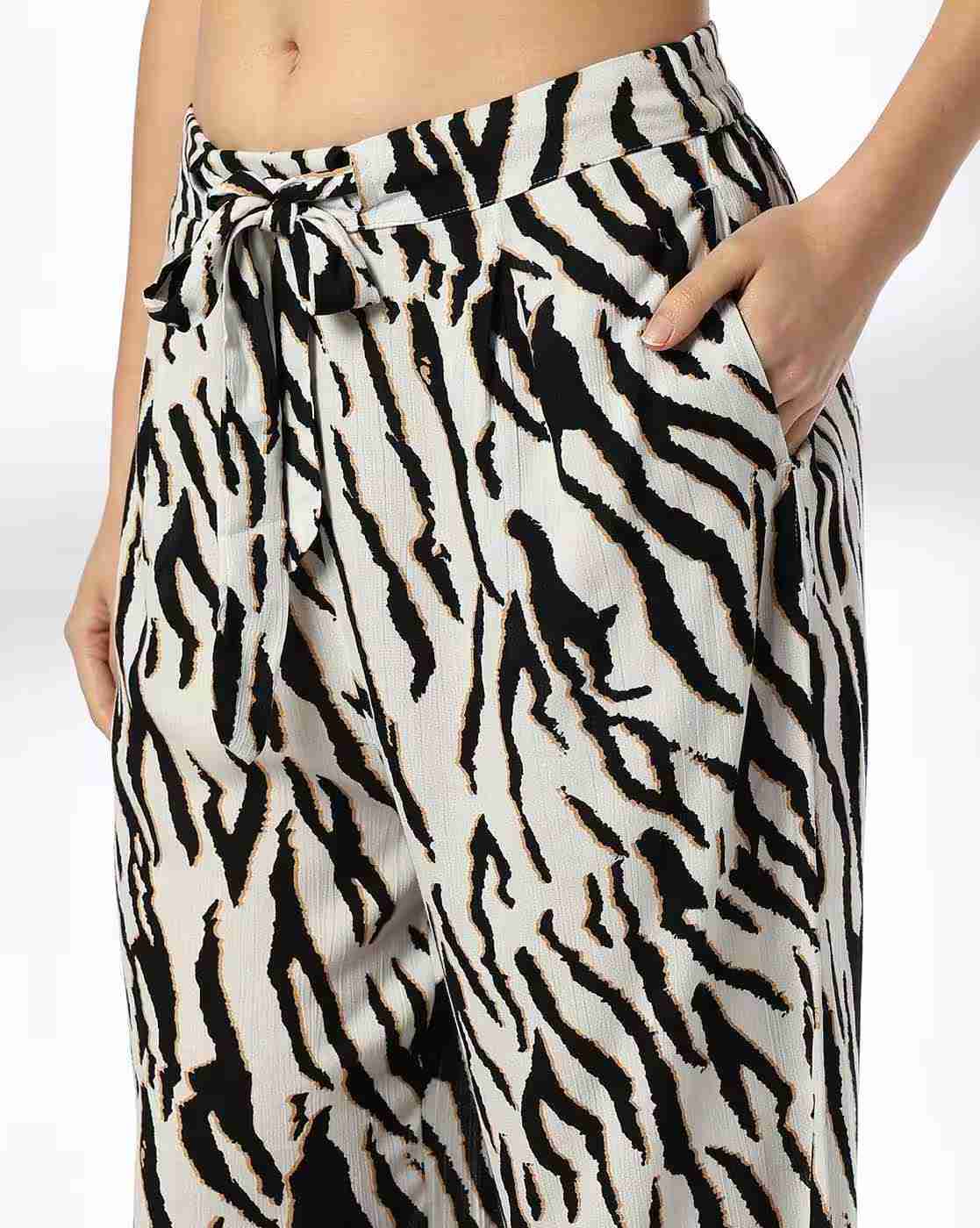 FIG | Women Animal Print Wide Leg Trousers|3