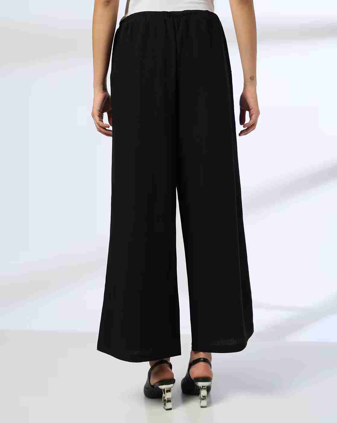 FIG | Women Relaxed Fit Wide-Leg Flat-Front Trousers|2