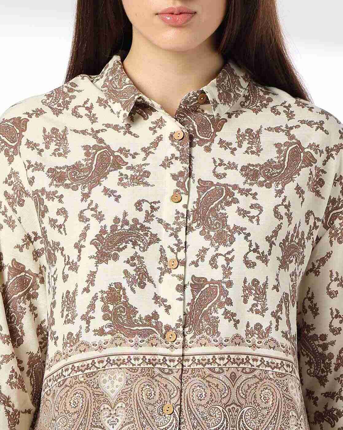 FIG | Women Paisley Print Relaxed Fit Shirt|4