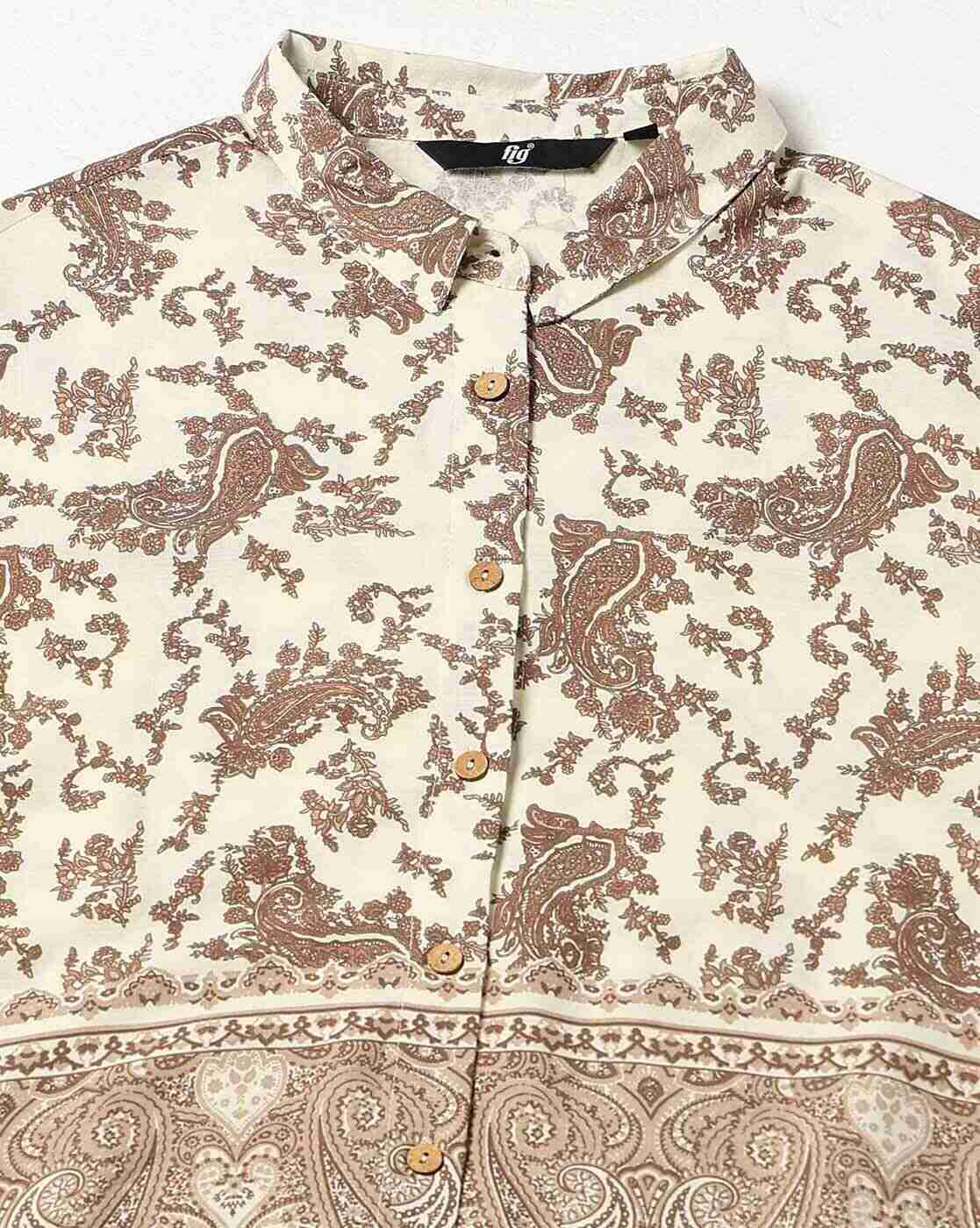 FIG | Women Paisley Print Relaxed Fit Shirt|5