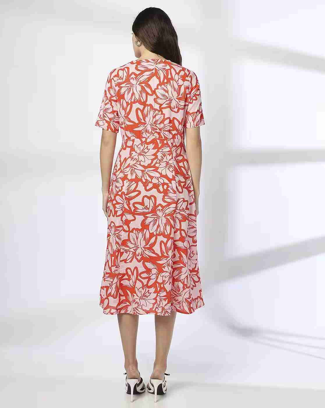 FIG | Women Floral Print A-Line Dress|2
