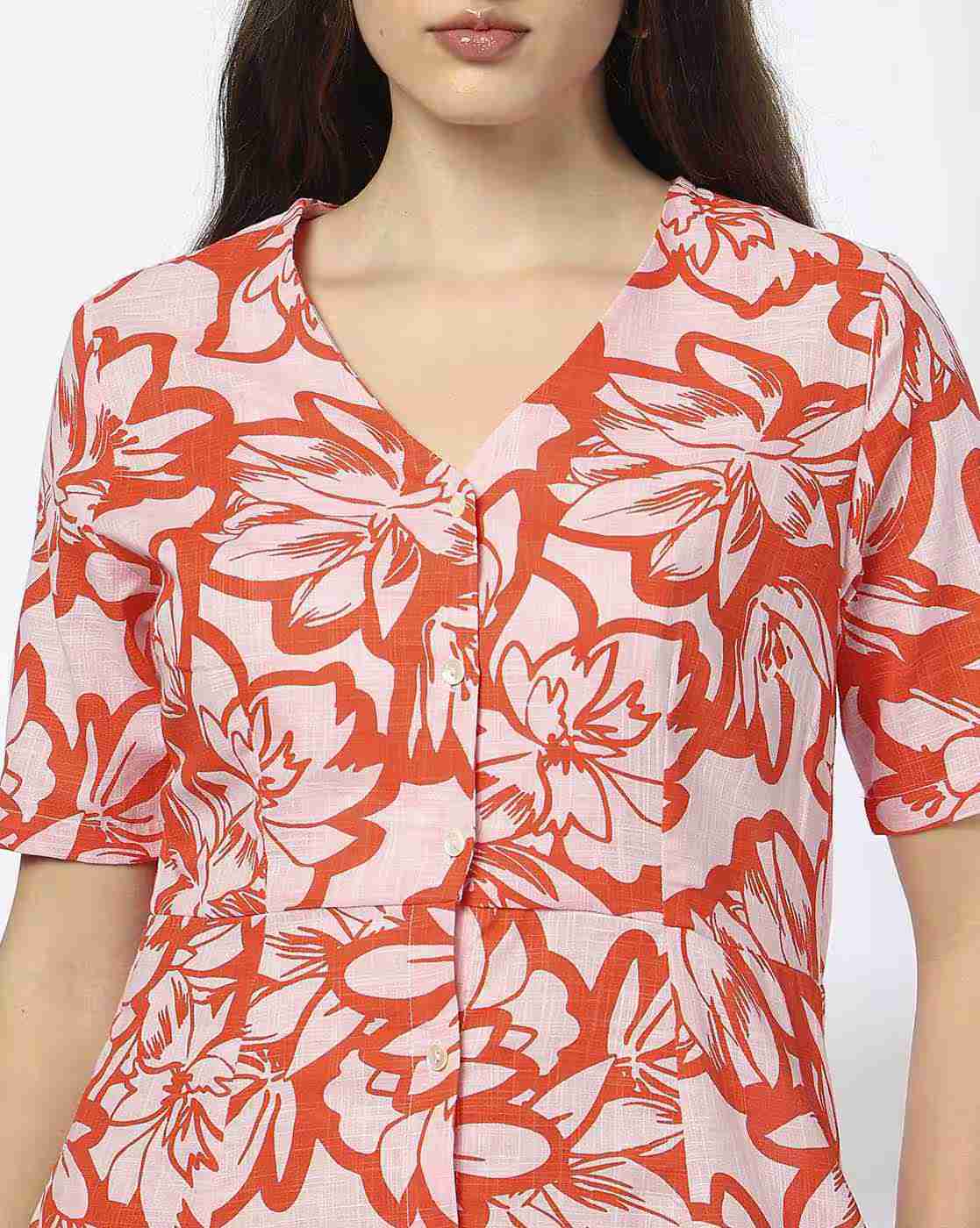 FIG | Women Floral Print A-Line Dress|3