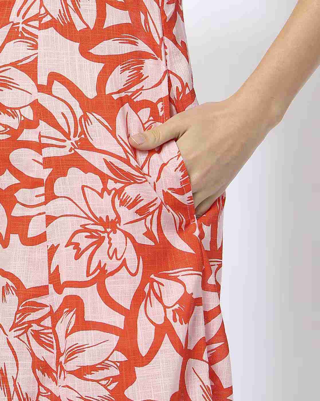 FIG | Women Floral Print A-Line Dress|4