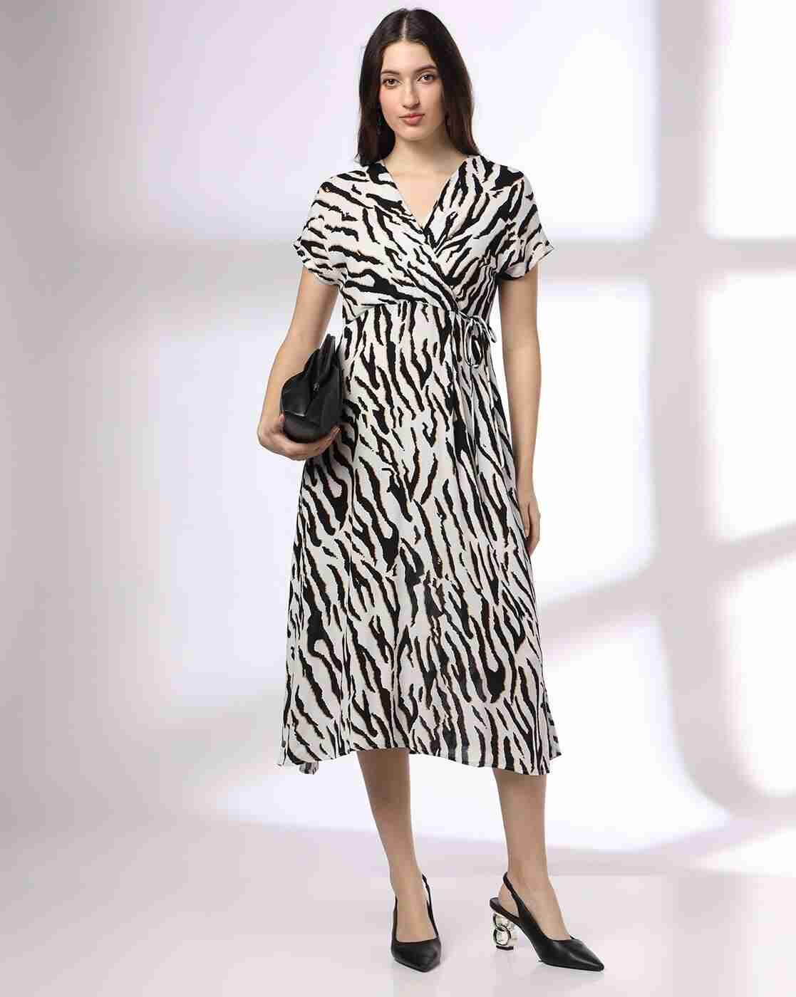 FIG | Women Animal Print A-Line Dress|0
