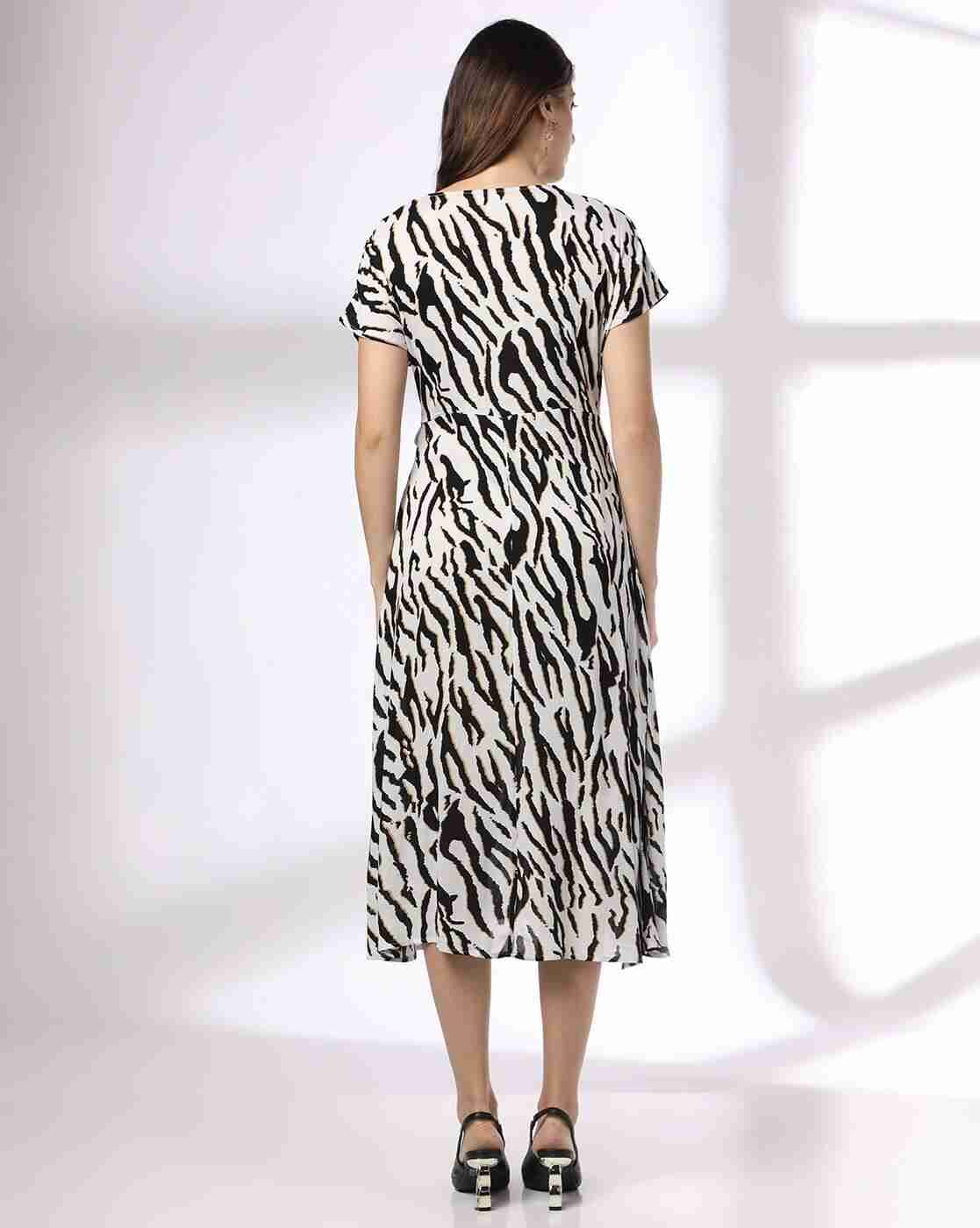 FIG | Women Animal Print A-Line Dress|2