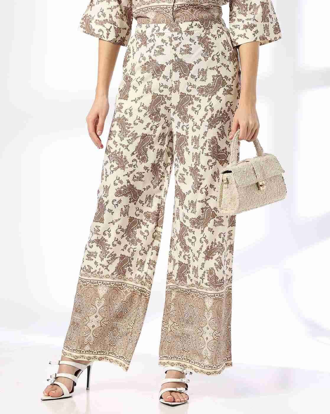 FIG | Women Paisley Print Relaxed Fit Pants|0