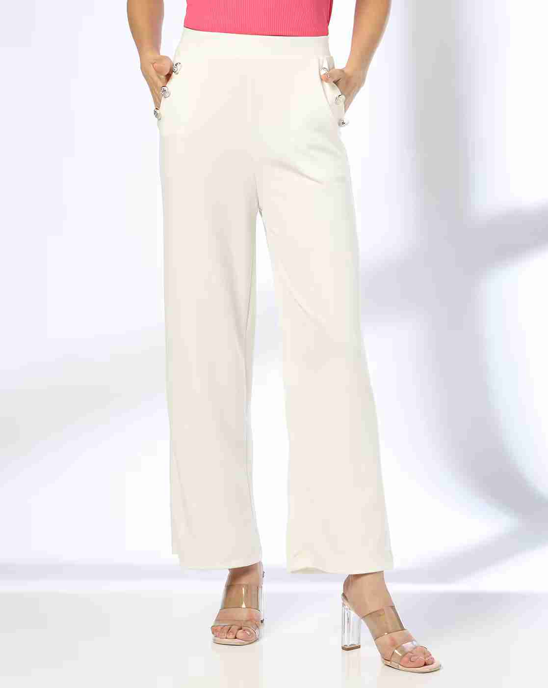 FIG | Women Wide-Leg Flat-Front Pants|0