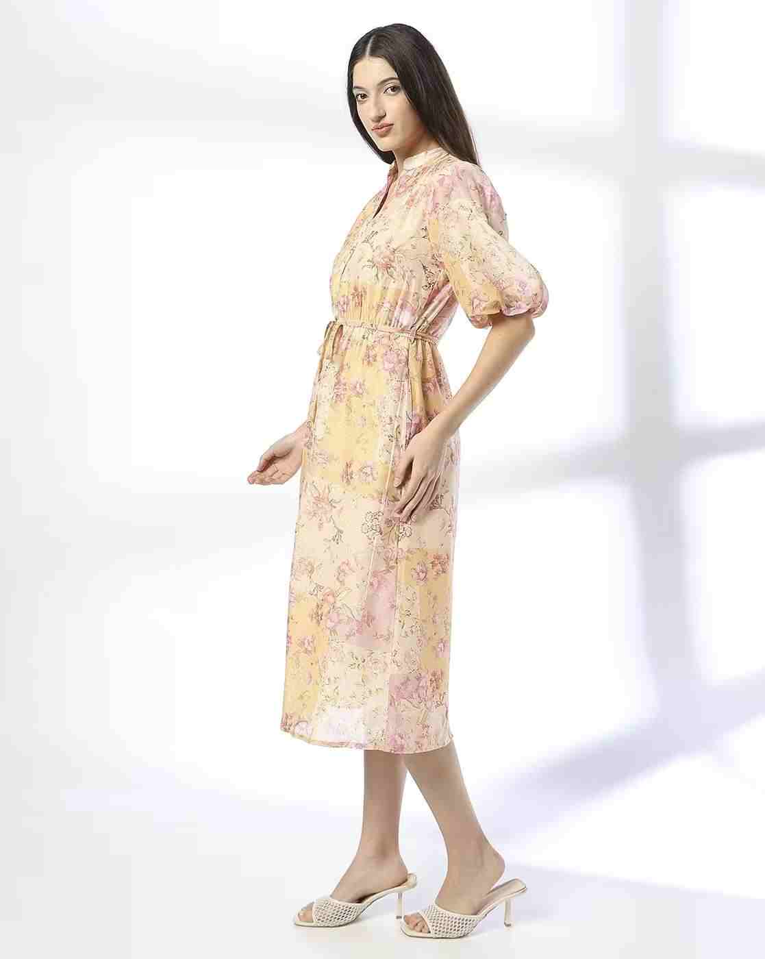 FIG | Women Floral Print Fit & Flare Dress