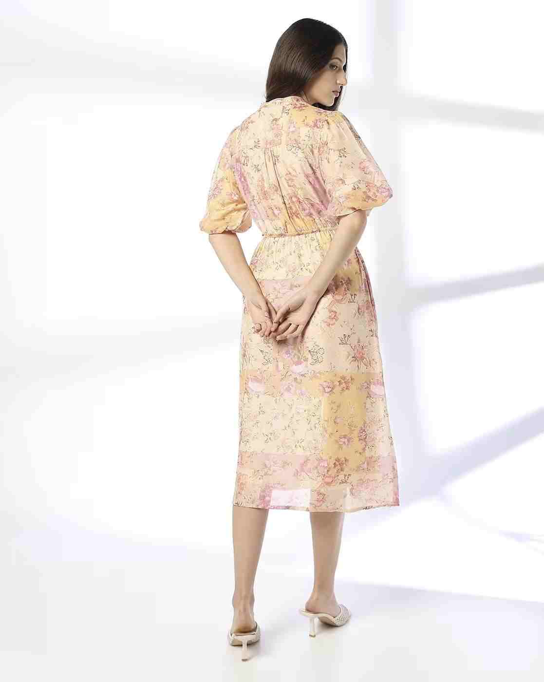 FIG | Women Floral Print Fit & Flare Dress|2