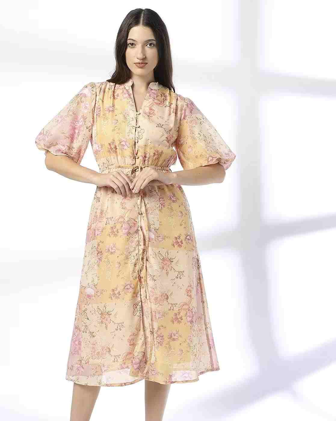 FIG | Women Floral Print Fit & Flare Dress|3
