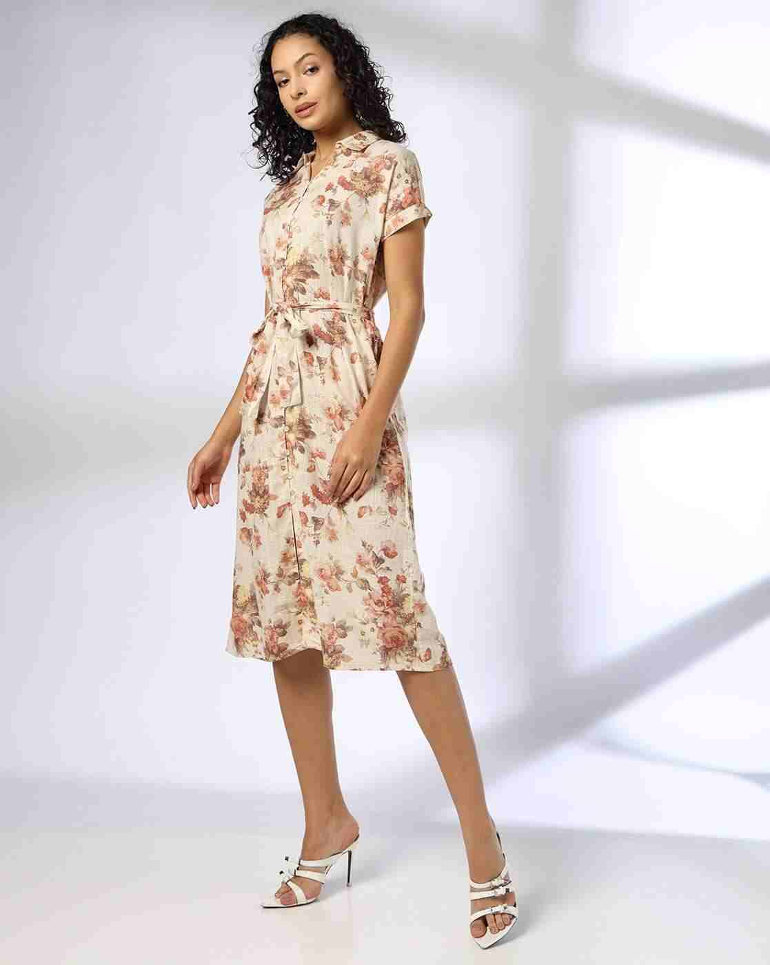 FIG | Women Floral Print Shirt Dress|1
