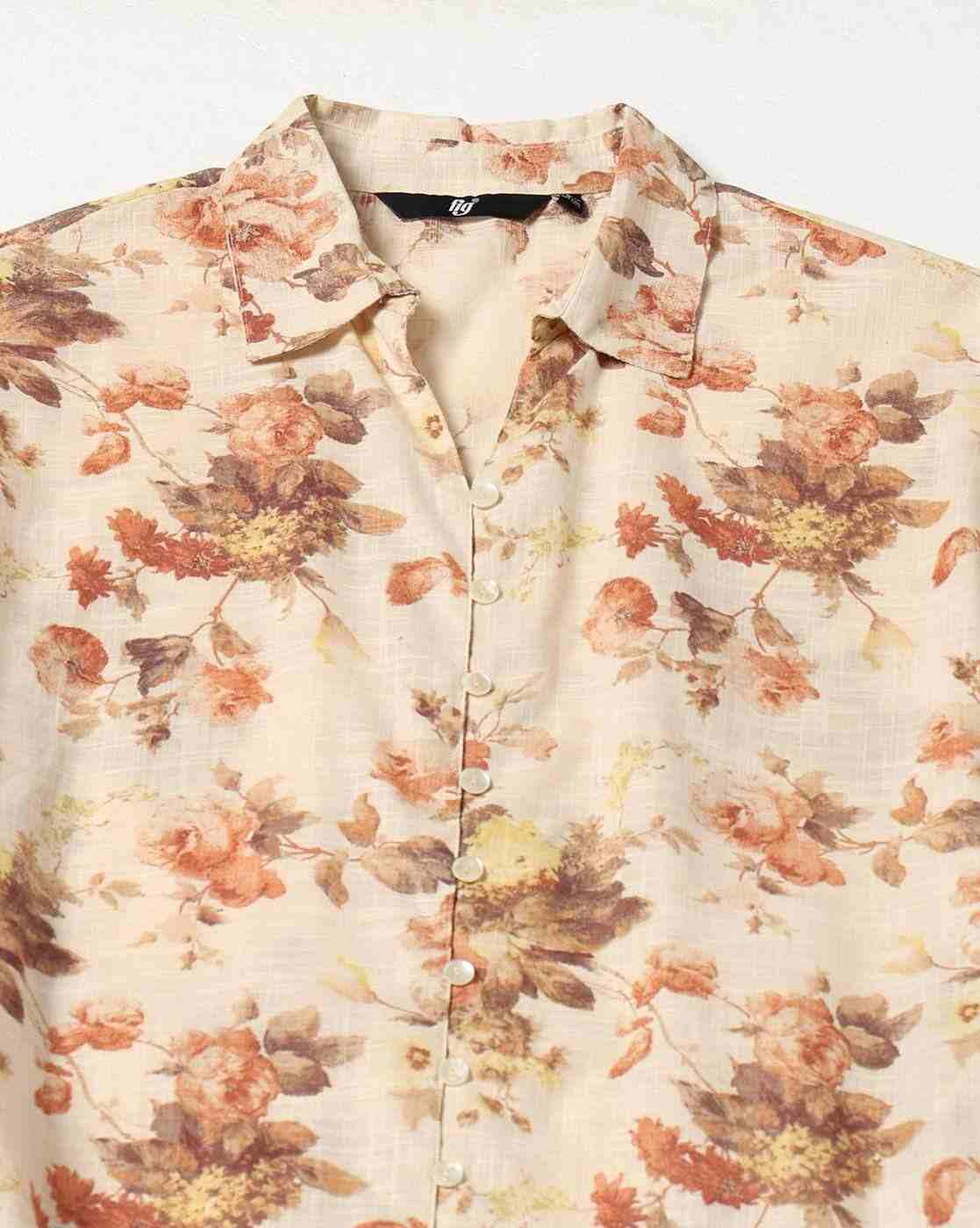 FIG | Women Floral Print Shirt Dress|5