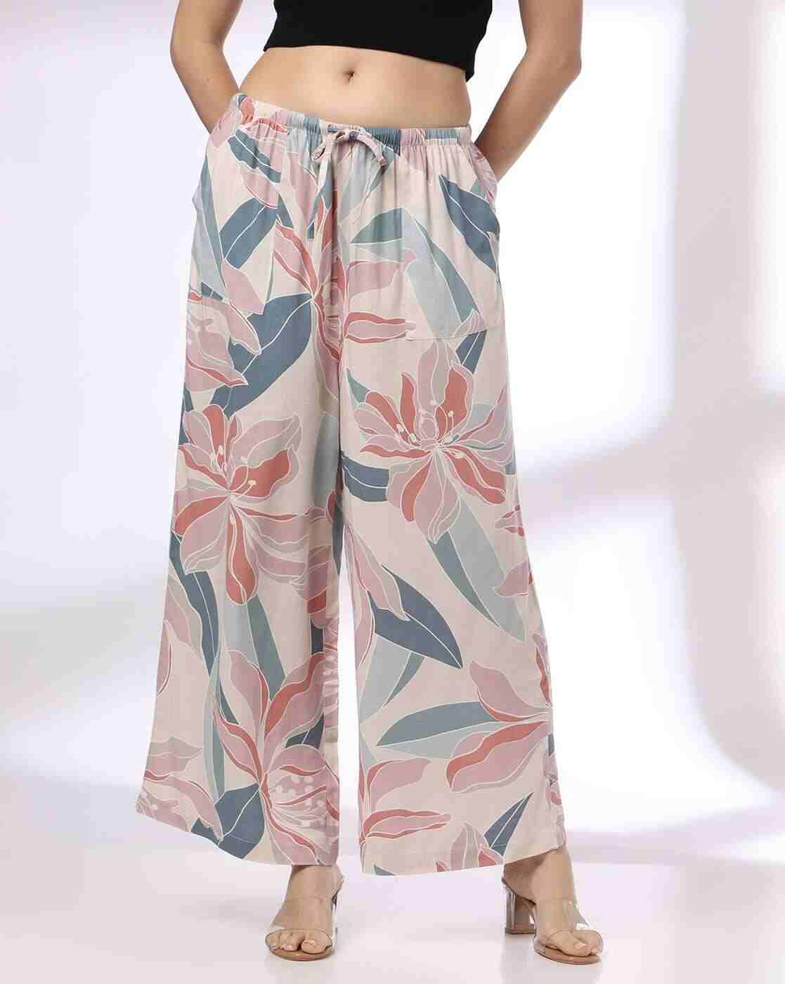 FIG | Women Floral Print Relaxed Fit Pants|0