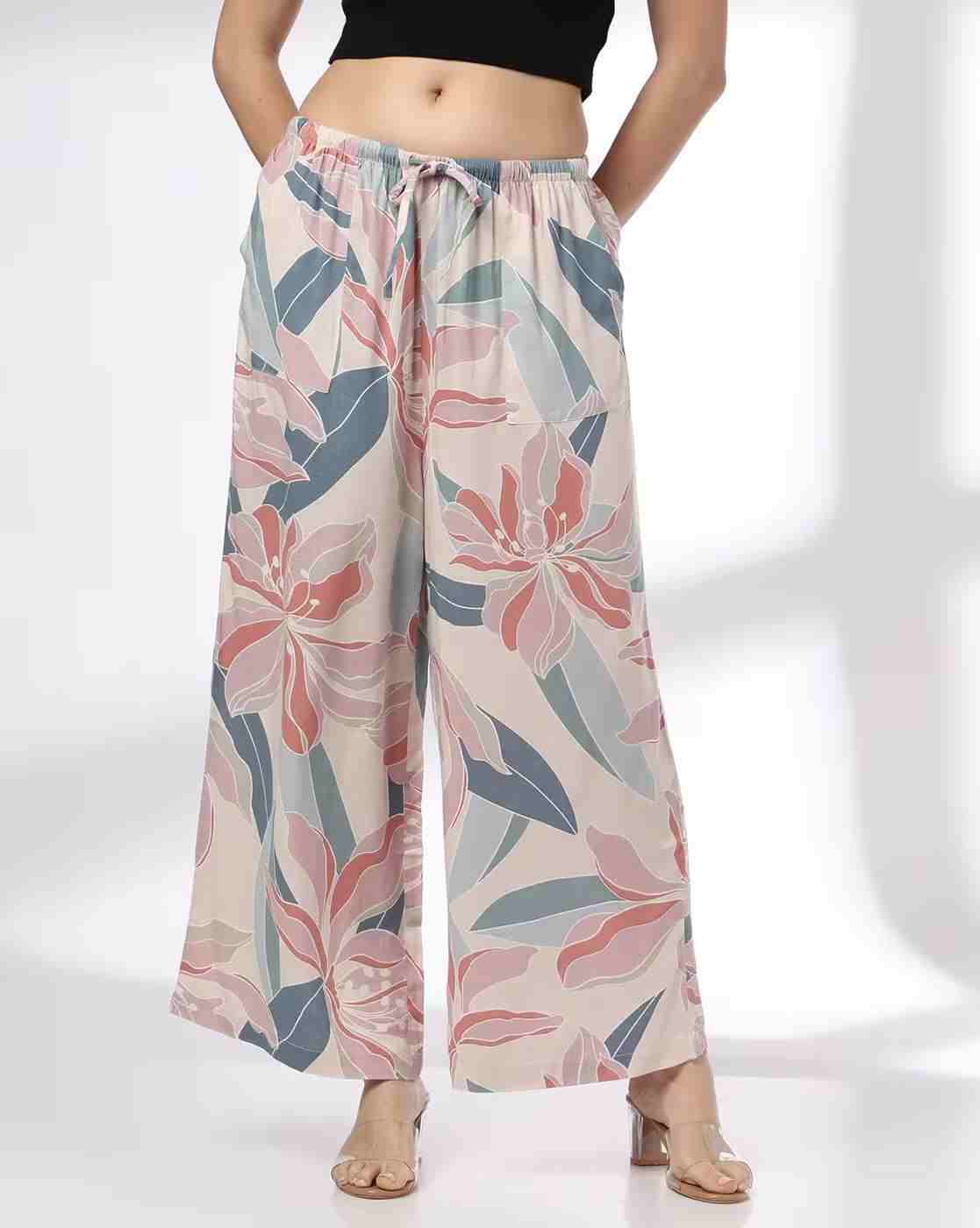 Women Floral Print Relaxed Fit Pants
