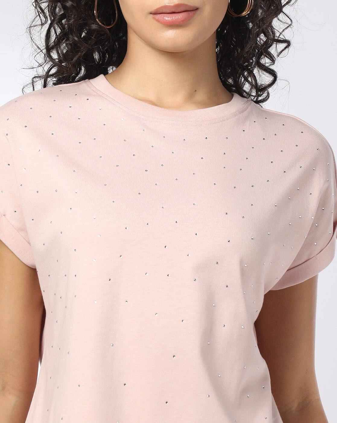 FIG | Women Embellished Relaxed Fit Top with Extended Shoulder|3
