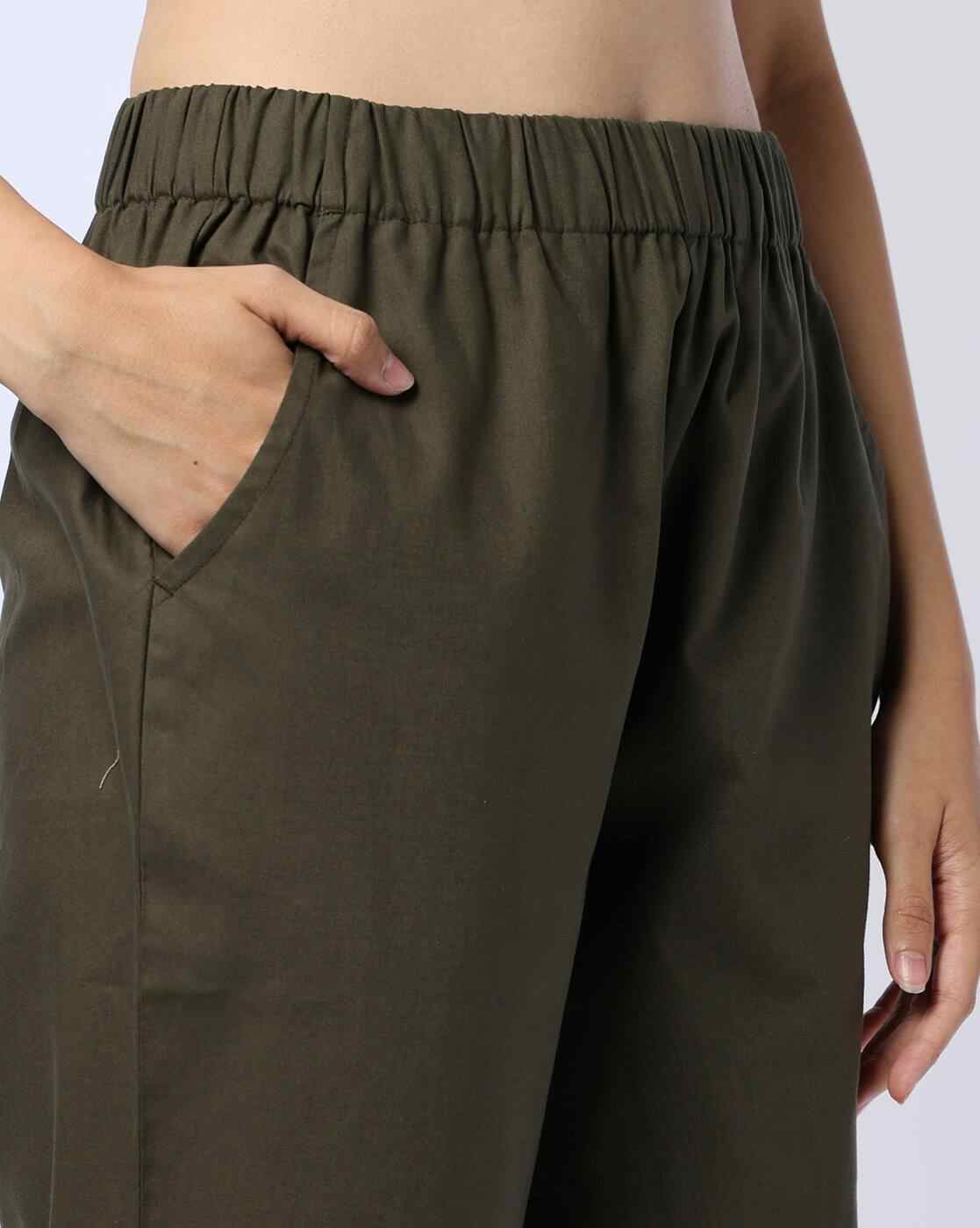 FIG | Women Mid-Rise Straight Fit Pants with Insert Pockets|3