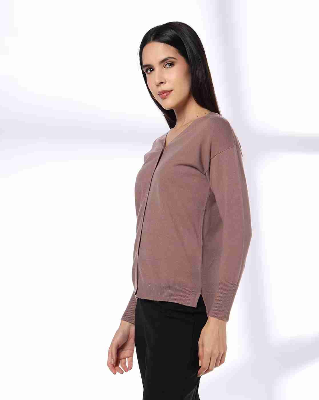 FIG | Women Slim Fit V-Neck Cardigan|1