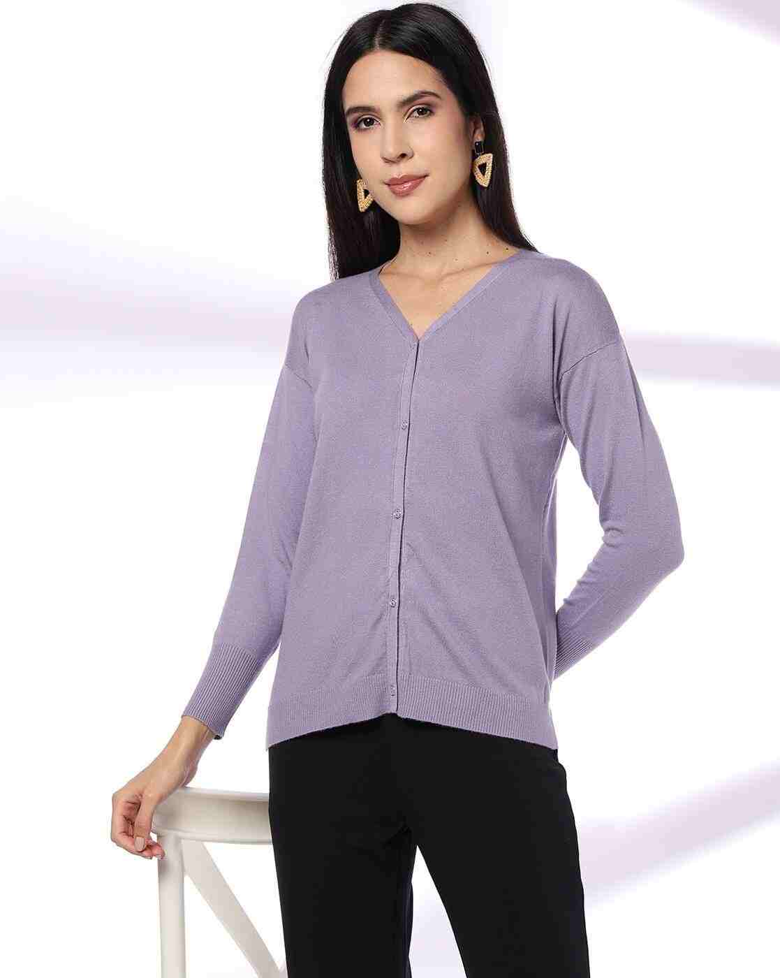 Women Slim Fit V-Neck Cardigan