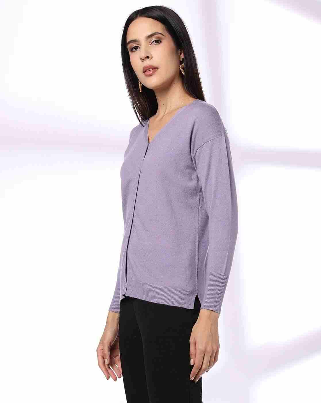 FIG | Women Slim Fit V-Neck Cardigan|1