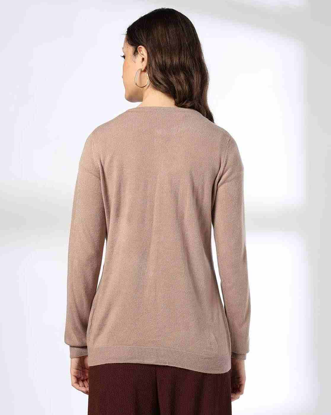 FIG | Women Ribbed Round-Neck Cardigan|2