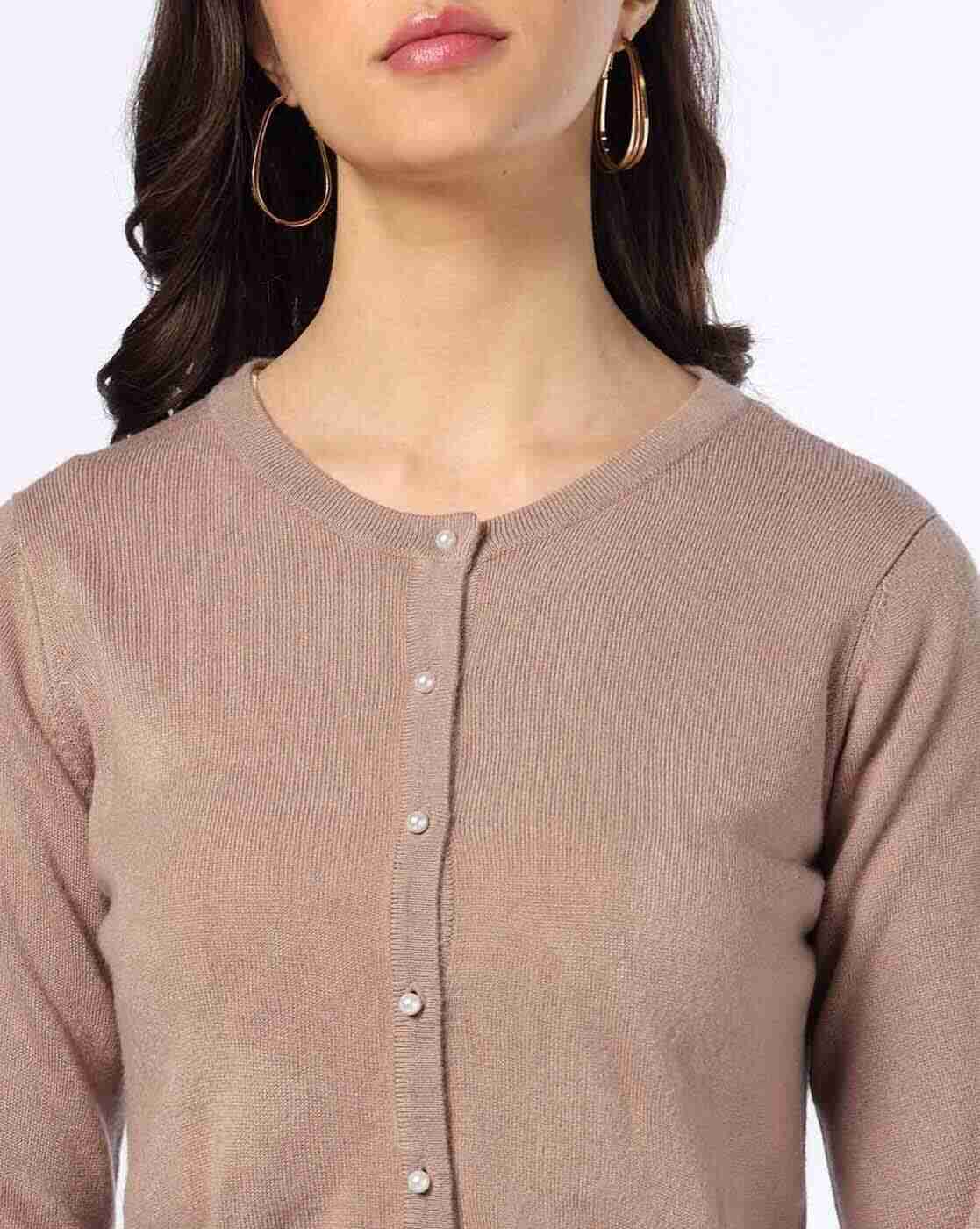 FIG | Women Ribbed Round-Neck Cardigan|4