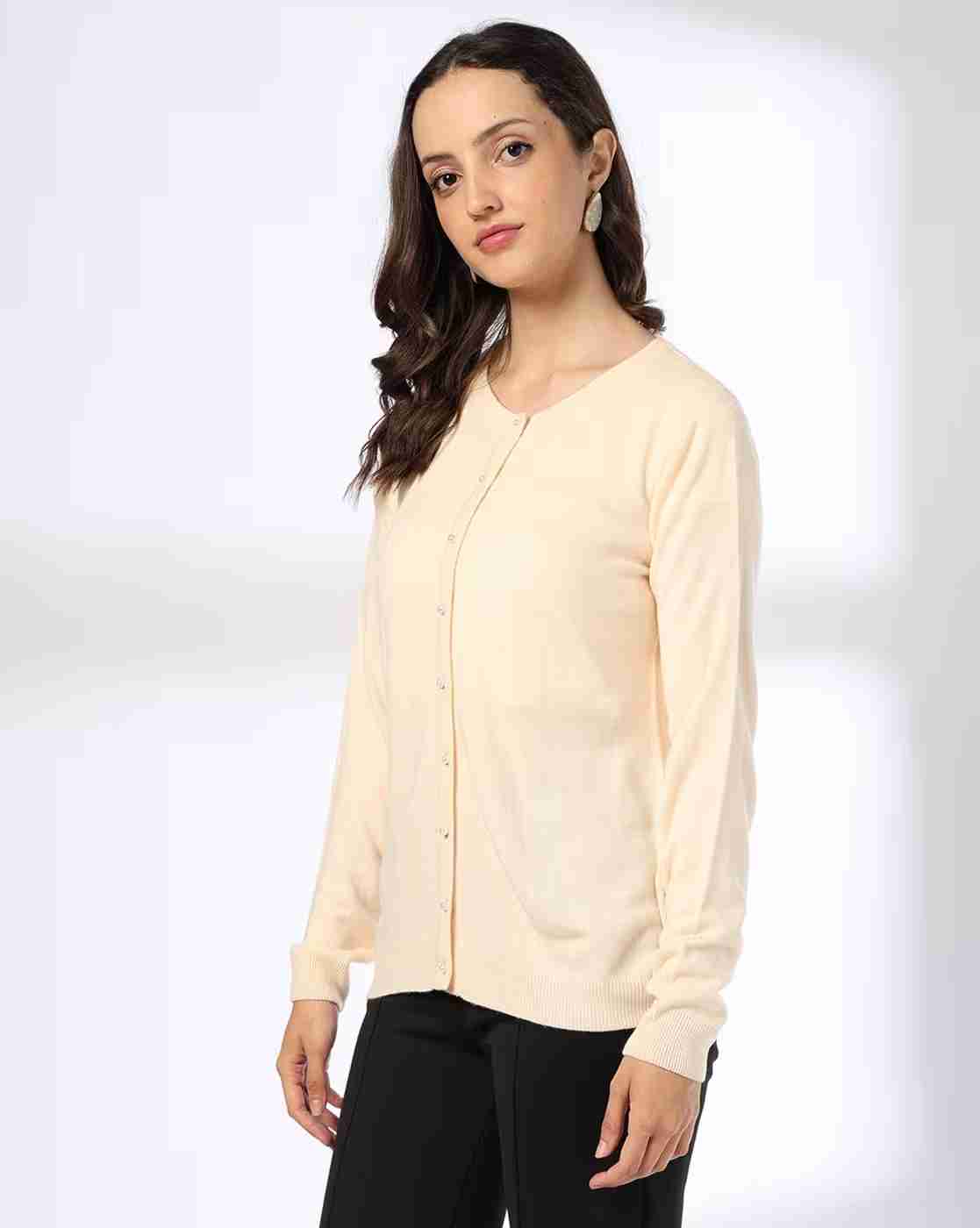 FIG | Women Ribbed Round-Neck Cardigan|1