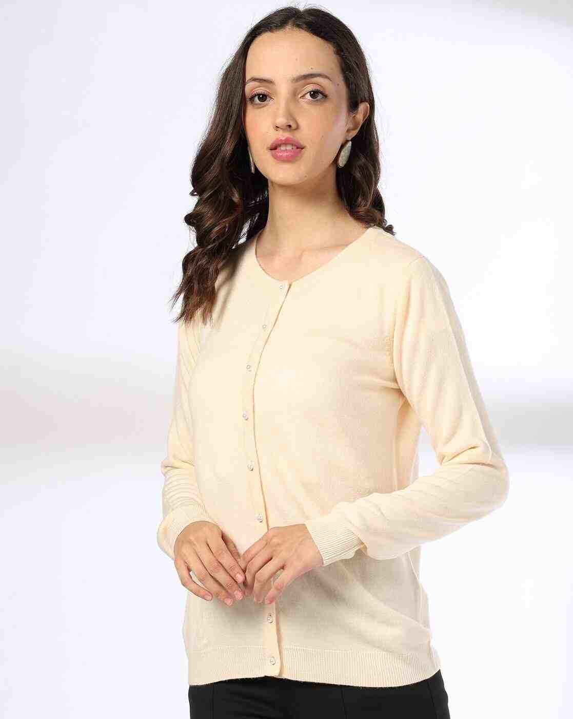 FIG | Women Ribbed Round-Neck Cardigan|3