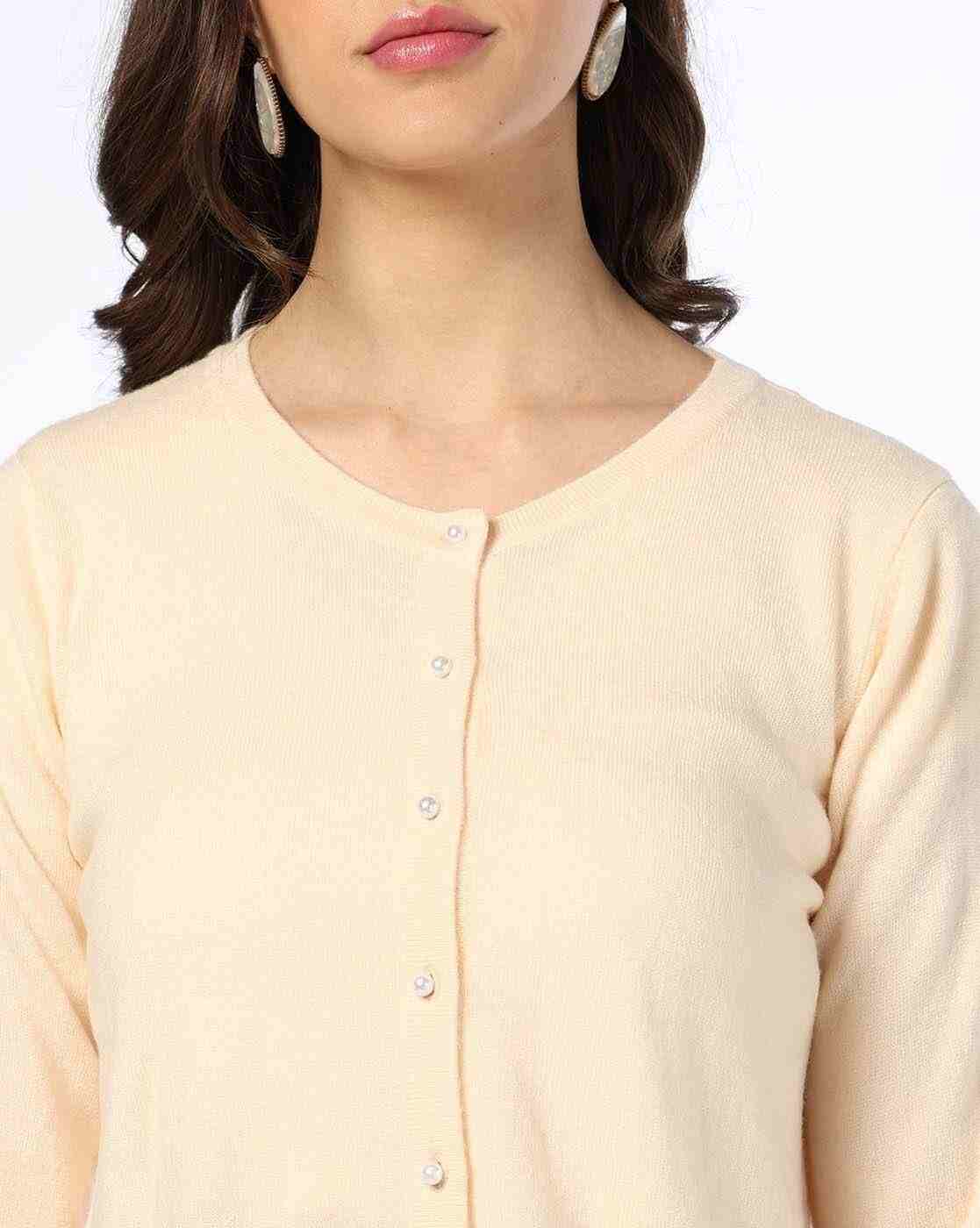 FIG | Women Ribbed Round-Neck Cardigan|4