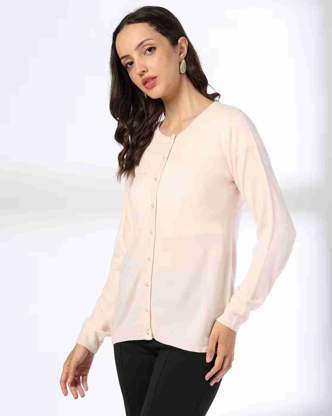 FIG | Women Ribbed Round-Neck Cardigan|1
