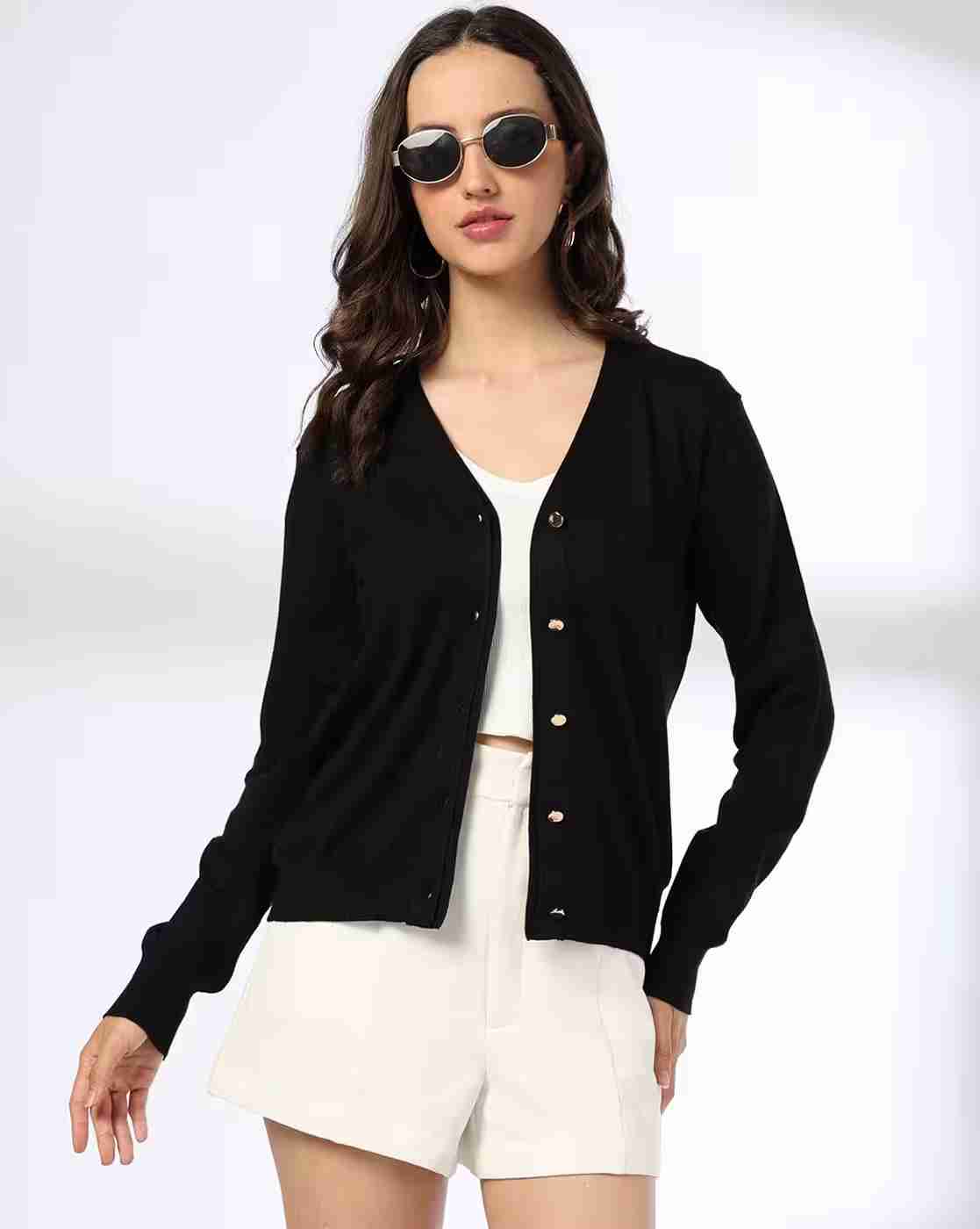 Women V-Neck Cardigan
