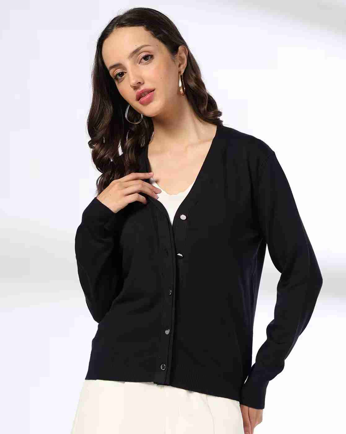 Women V-Neck Cardigan