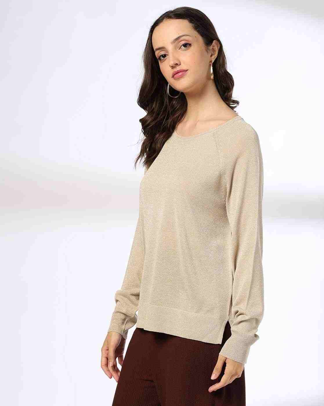 FIG | Women Ribbed Round-Neck Pullover|1