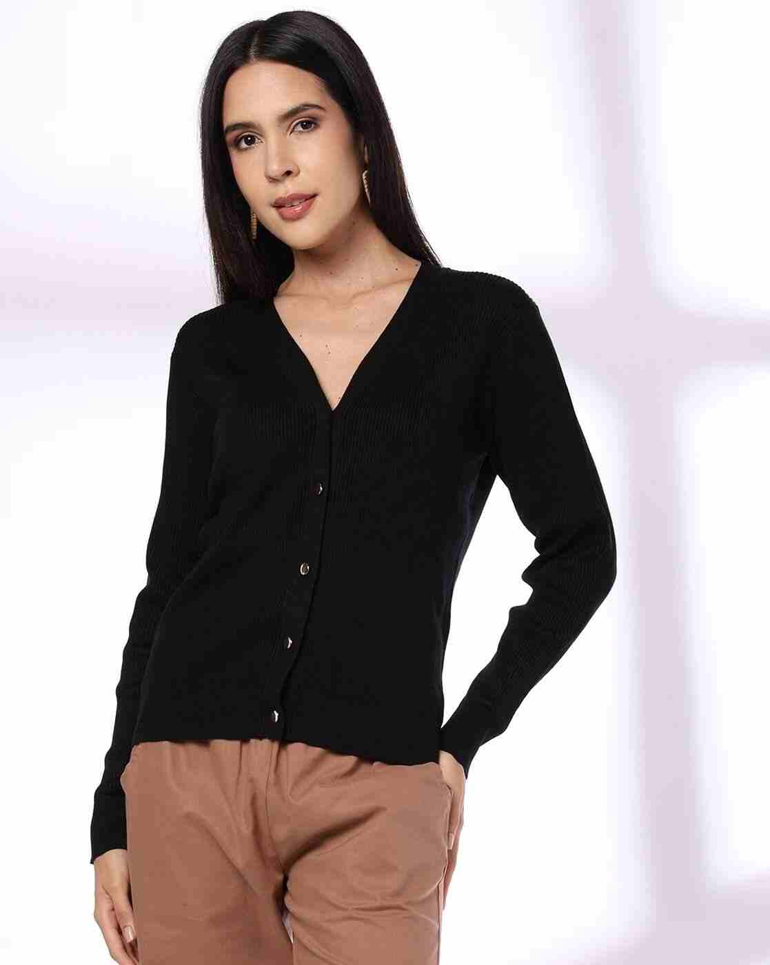 FIG | Women Placket V-Neck Cardigan|0