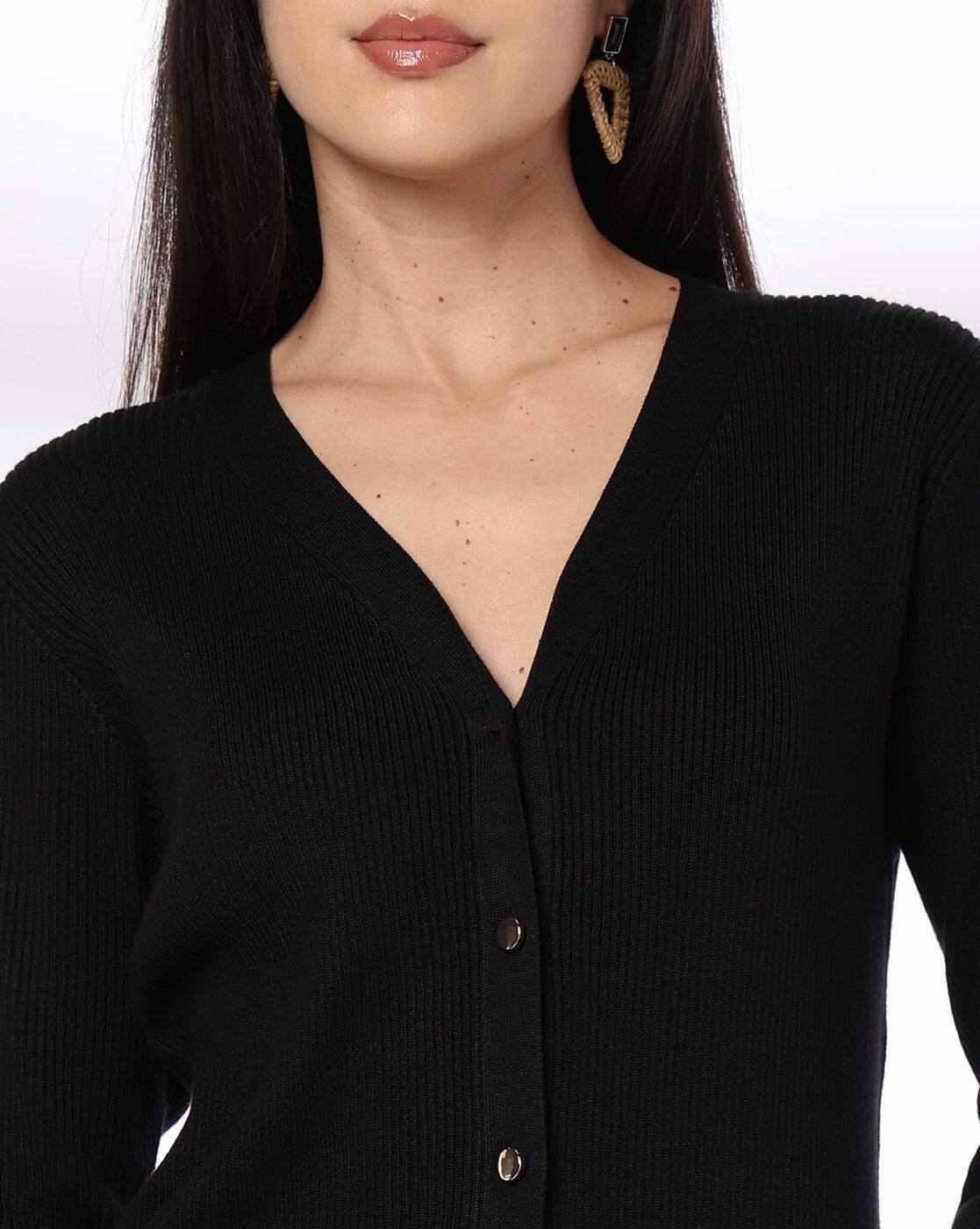 FIG | Women Placket V-Neck Cardigan|3