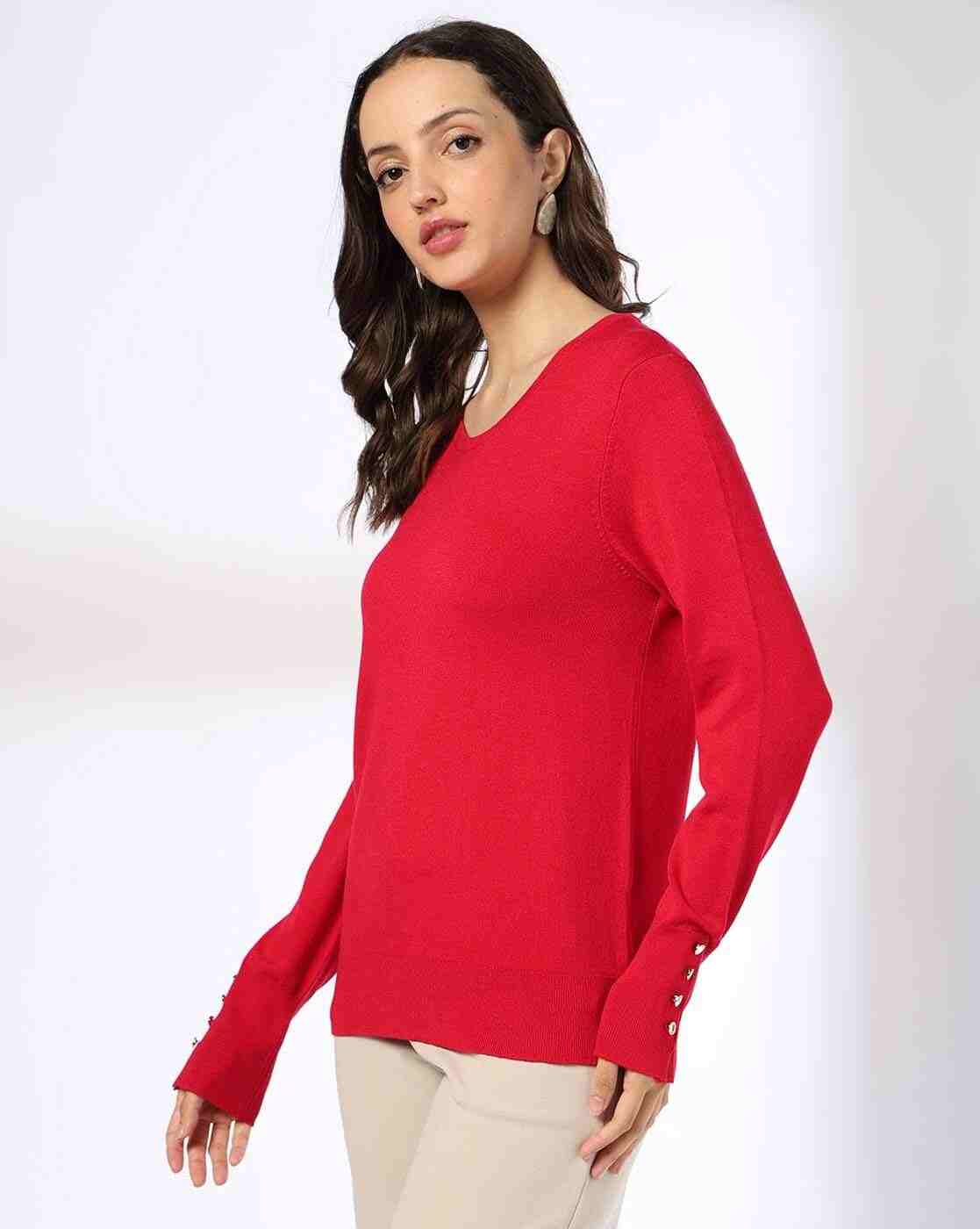 FIG | Women Ribbed Slim Fit Pullover|1