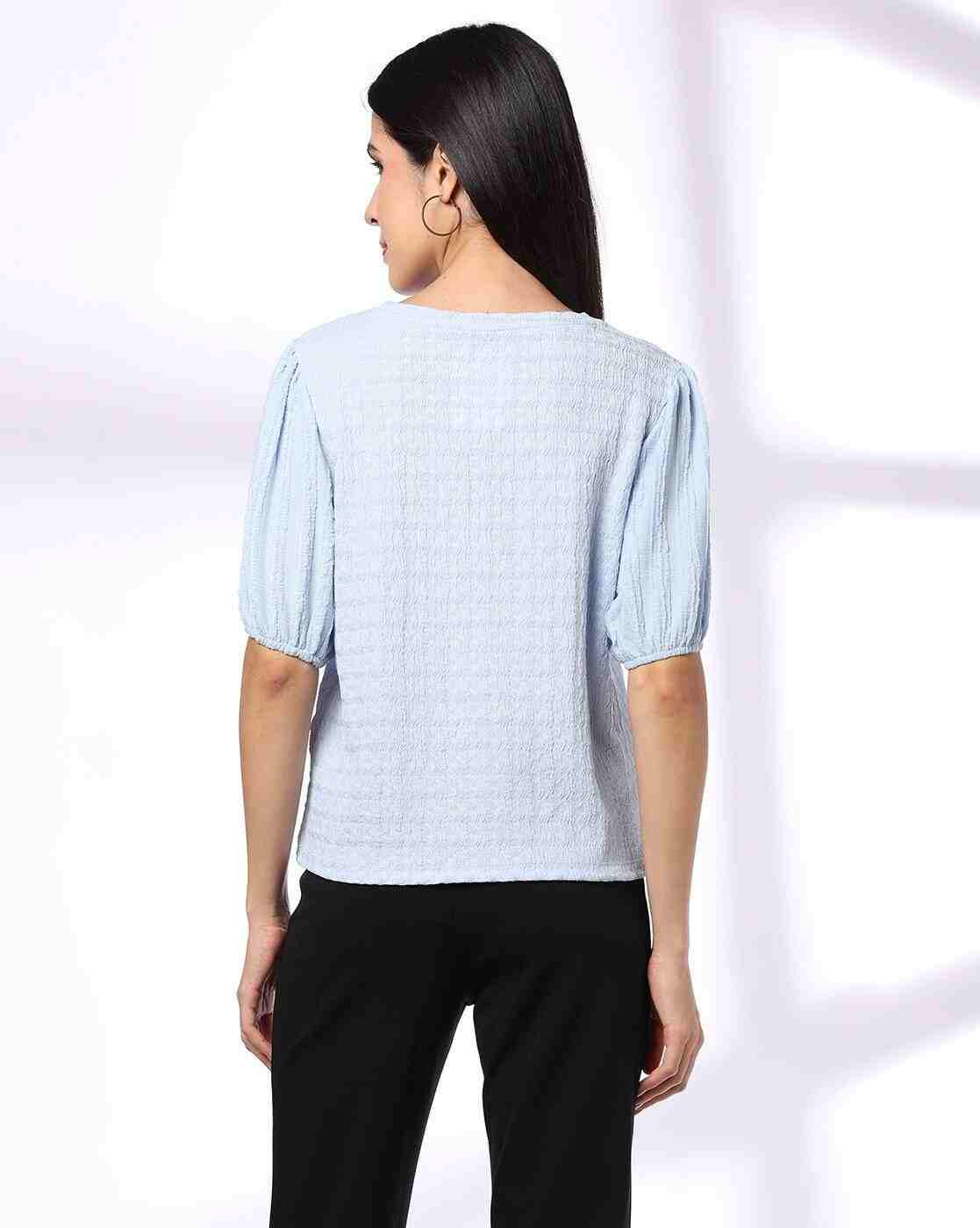 FIG | Women Relaxed Fit Sweatshirt with Puffed Sleeves|2