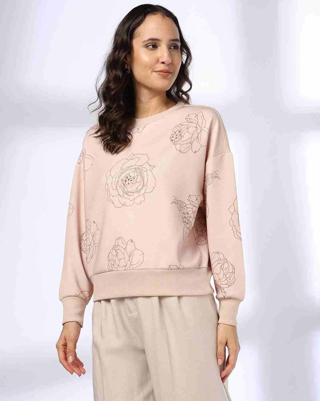 FIG | Women Floral Print Oversized Sweatshirt|0