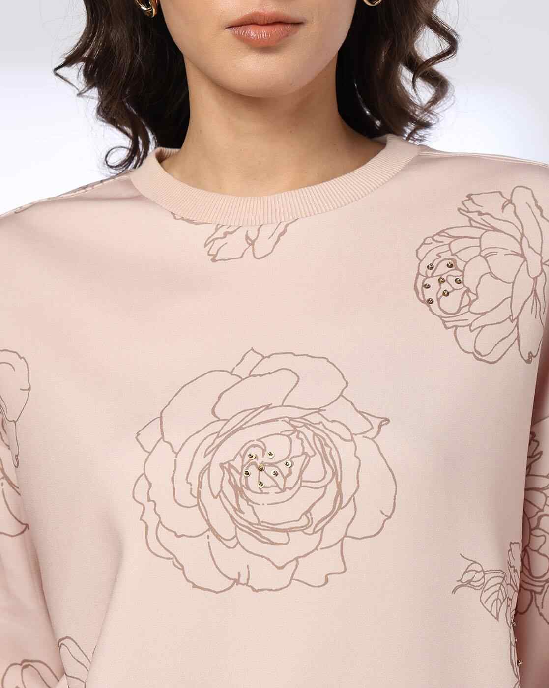 FIG | Women Floral Print Oversized Sweatshirt|3